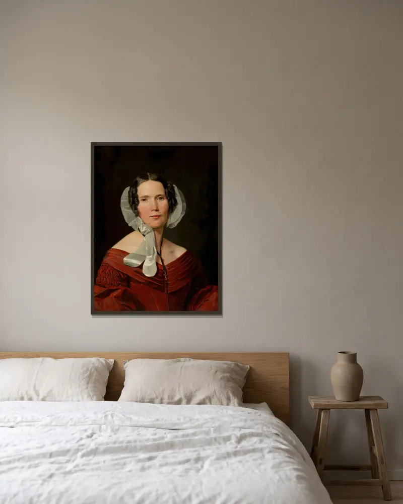 Frau von Bartsch, Ferdinand Georg Waldmüller w ramie na ścianie