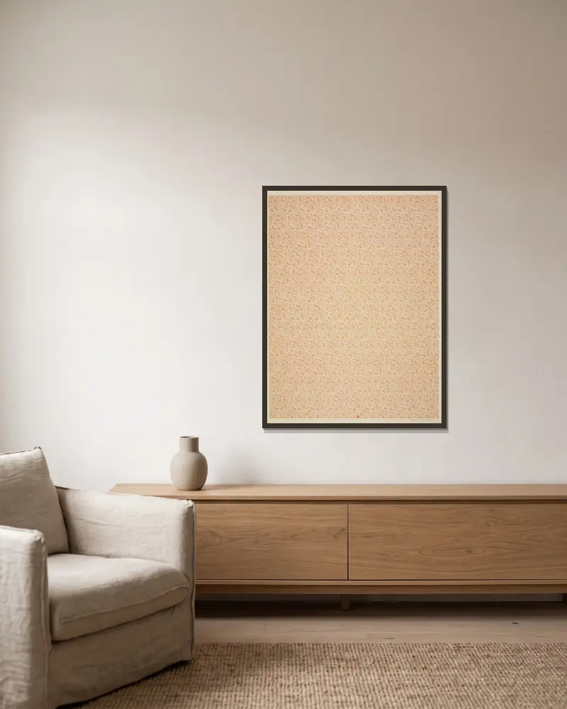 Vorsatzpapiere für Eugène Verneau, Tafel 28 von George Auriol gerahmt an einer Wand