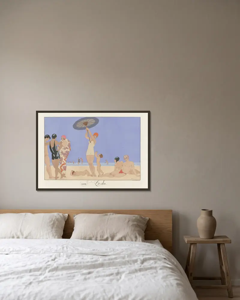Au Lido, George Barbier v rámu na stěně