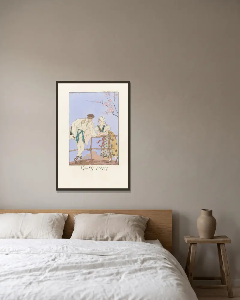 Gentils Propos, George Barbier v rámu na stěně