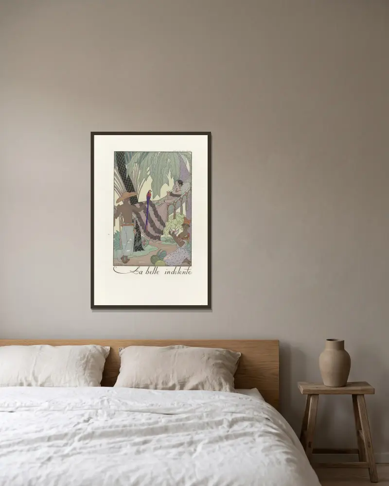 Piękna indolentka, George Barbier w ramie na ścianie