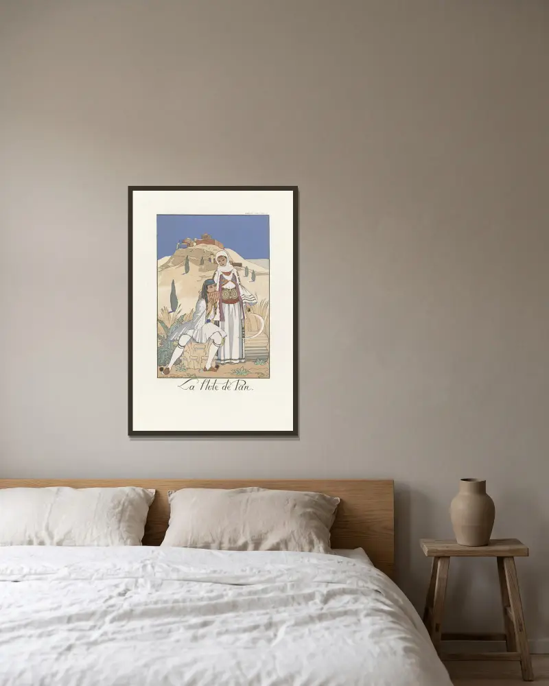 Panova flétna, George Barbier v rámu na stěně