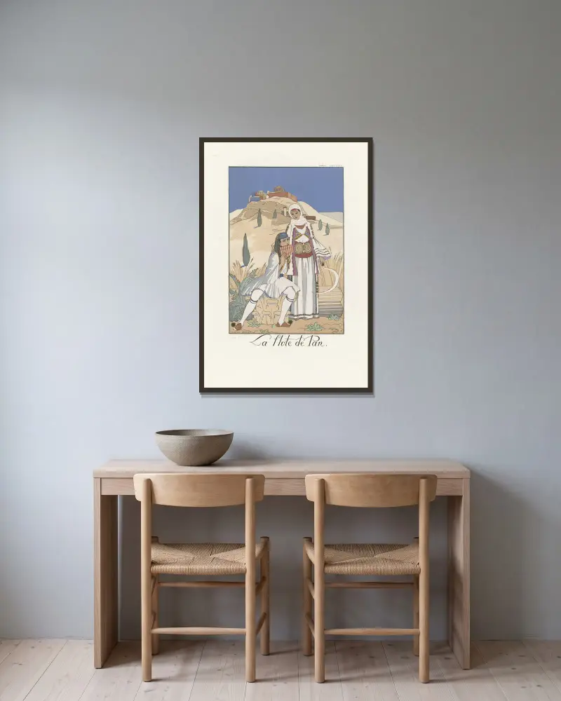 Panova flétna, George Barbier v rámu na stěně