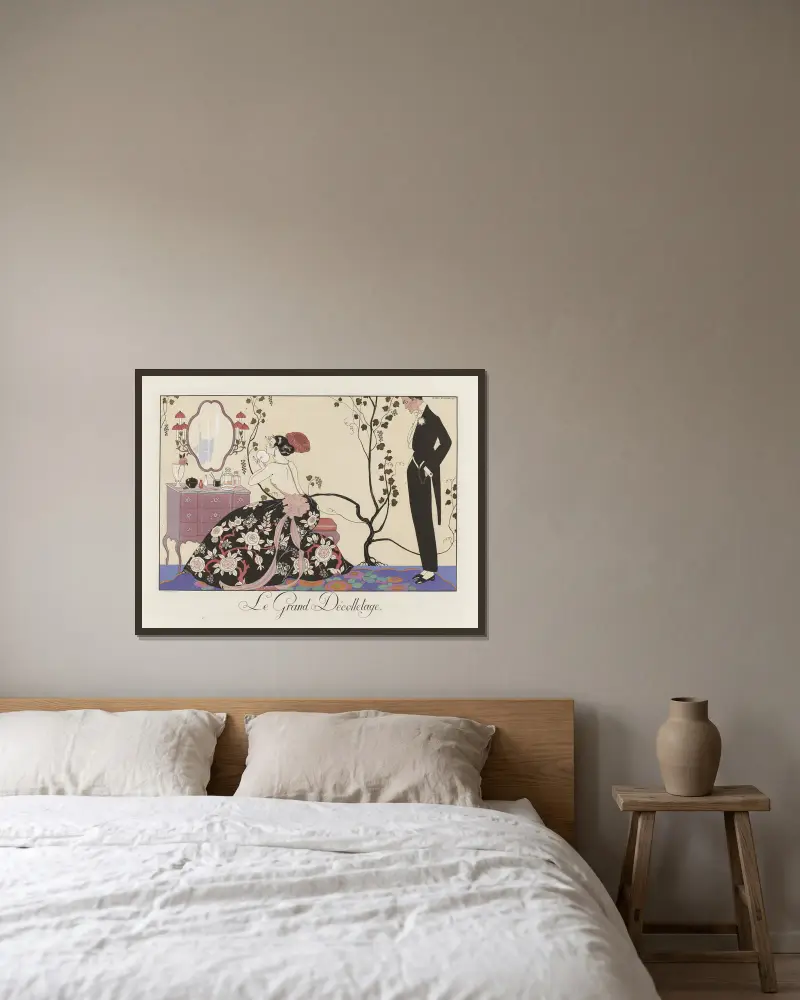 Le Grand Décolletage, George Barbier v rámu na stěně
