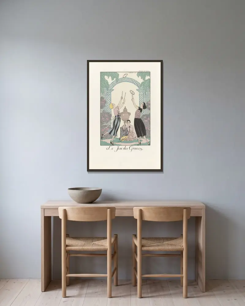 Hra milostí, George Barbier v rámu na stěně
