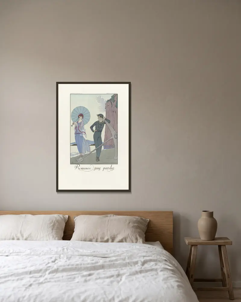 Romance sans paroles, George Barbier v rámu na stěně