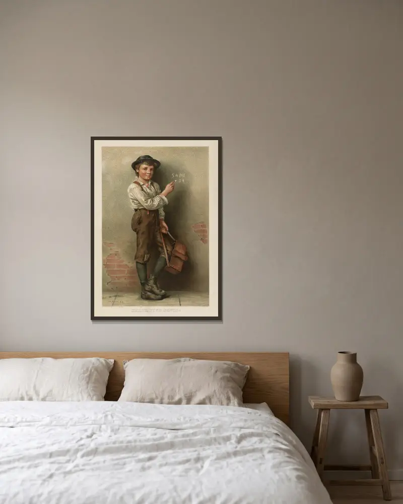 Shine, five cents! von John George Brown gerahmt an einer Wand