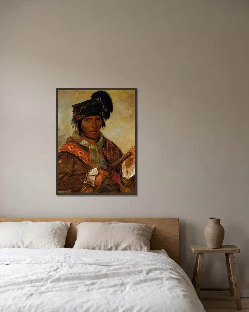 Co-Ee-Há-Jo, wódz, George Catlin w ramie na ścianie