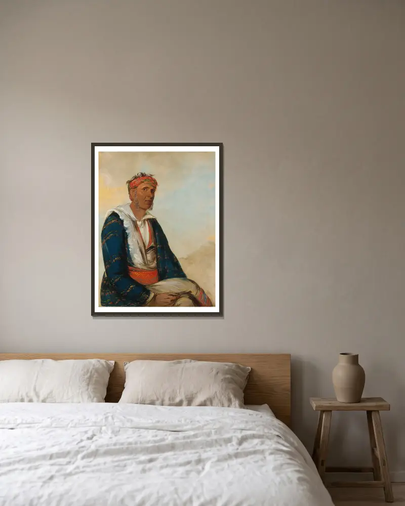 Cól-Lee, náčelník kmene, George Catlin v rámu na stěně