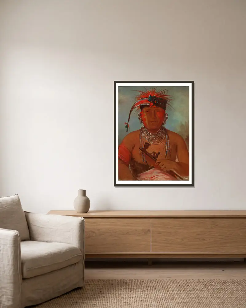 George Catlin, Wée-Ke-Rú-Law, han som byter av George Catlin inramad på en vägg