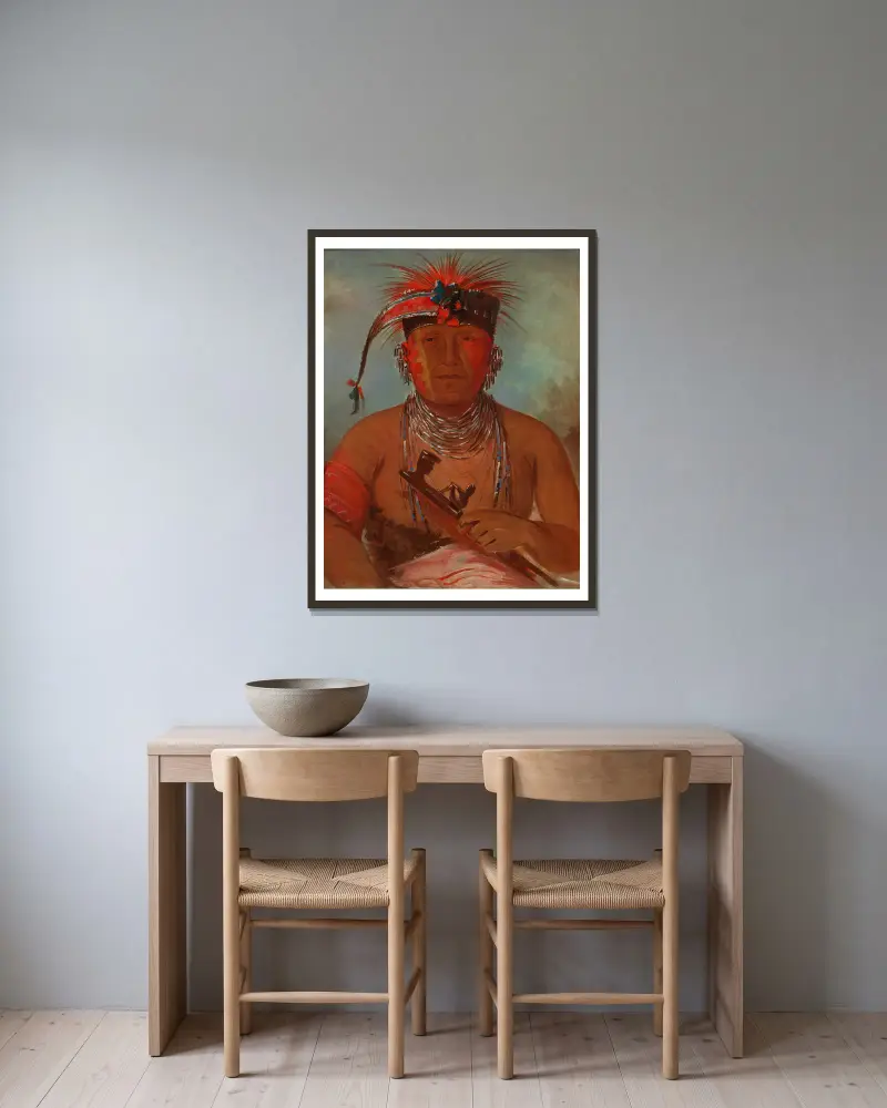 George Catlin, Wée-Ke-Rú-Law, han som byter av George Catlin inramad på en vägg