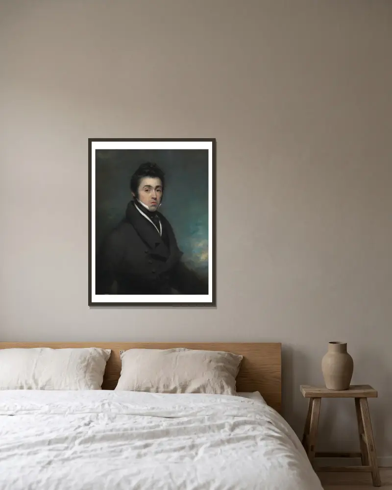 Nieznany mężczyzna, George Chinnery w ramie na ścianie