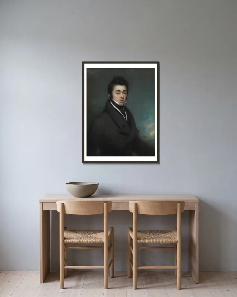 Nieznany mężczyzna, George Chinnery w ramie na ścianie