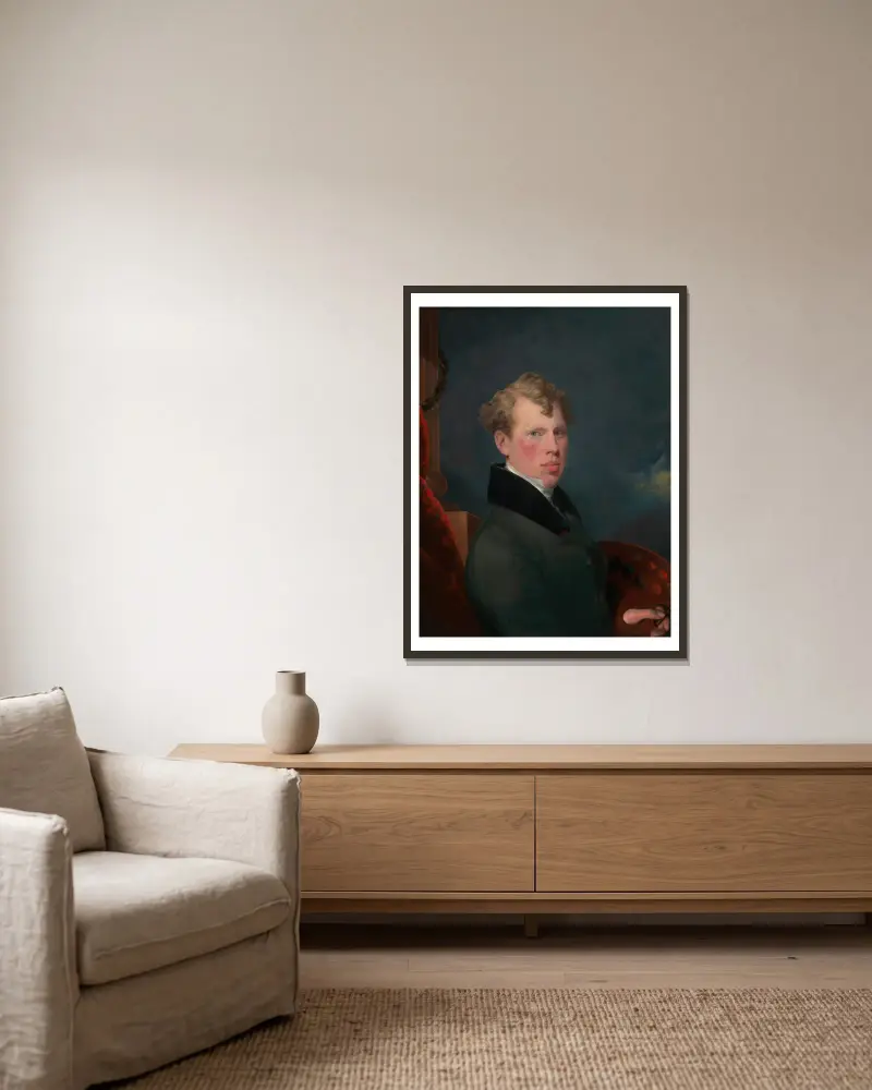 Autoportret, 1800, George Chinnery w ramie na ścianie