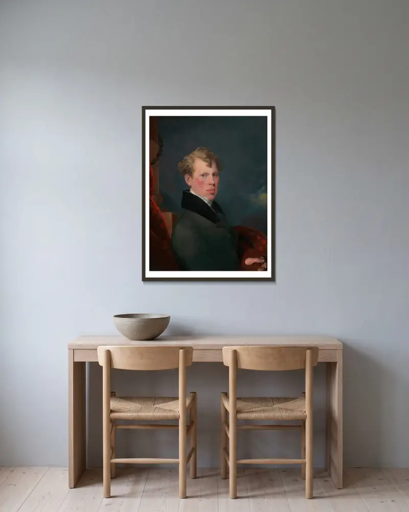 Autoportret, 1800, George Chinnery w ramie na ścianie