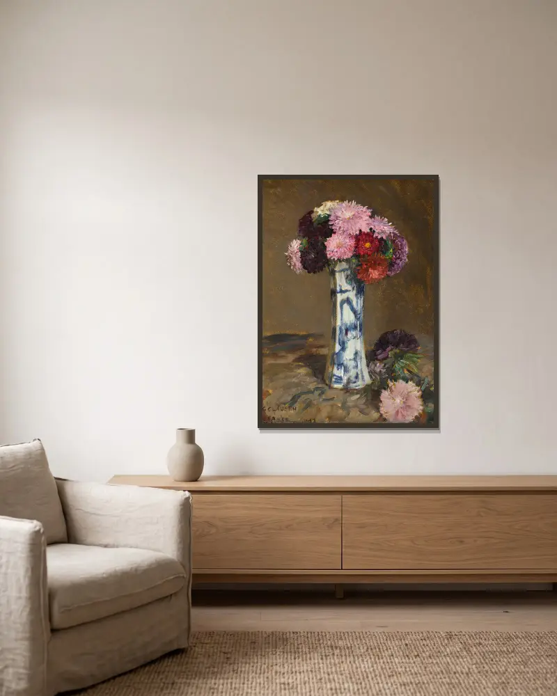 Asters av Sir George Clausen inramad på en vägg