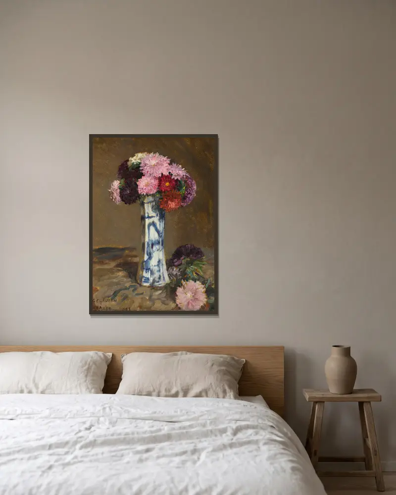 Asters av Sir George Clausen inramad på en vägg