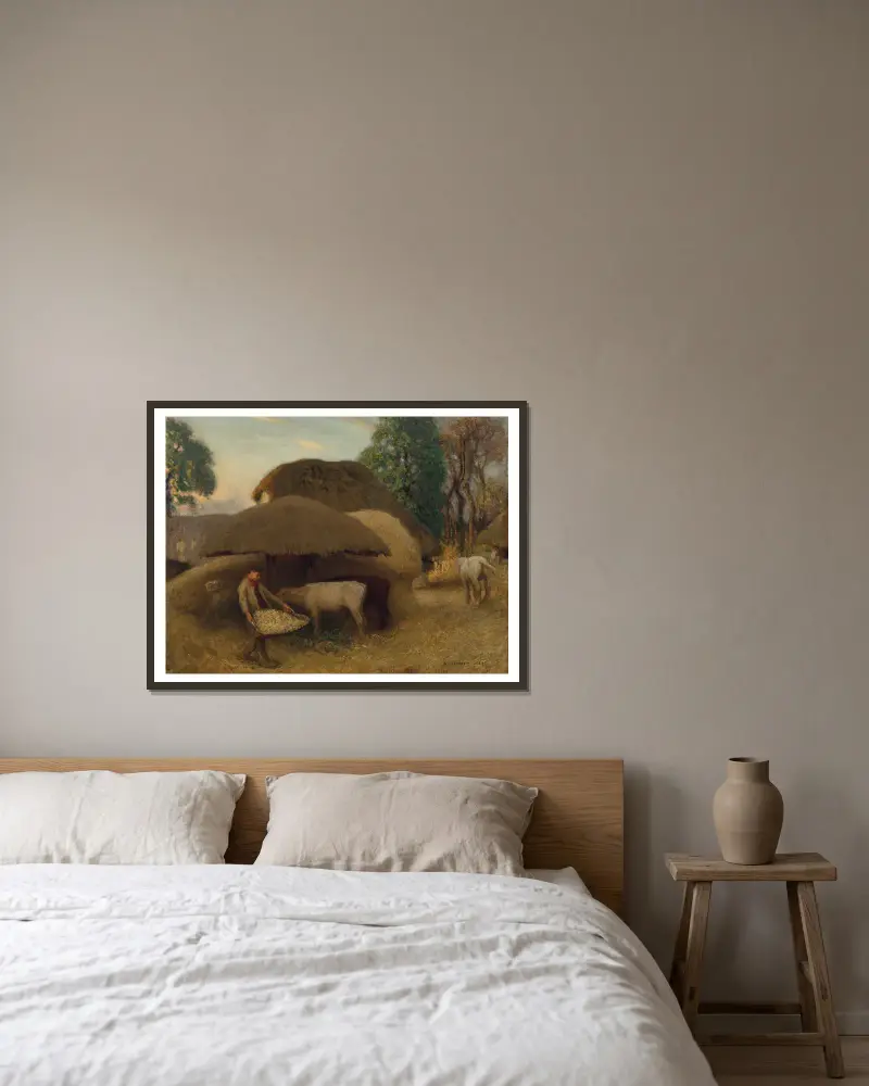 Statek, večer, Sir George Clausen v rámu na stěně