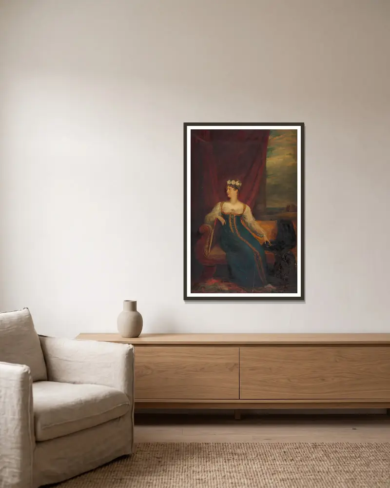 Portret księżniczki Charlotty z Walii, 1817 – nr 1, George Dawe w ramie na ścianie