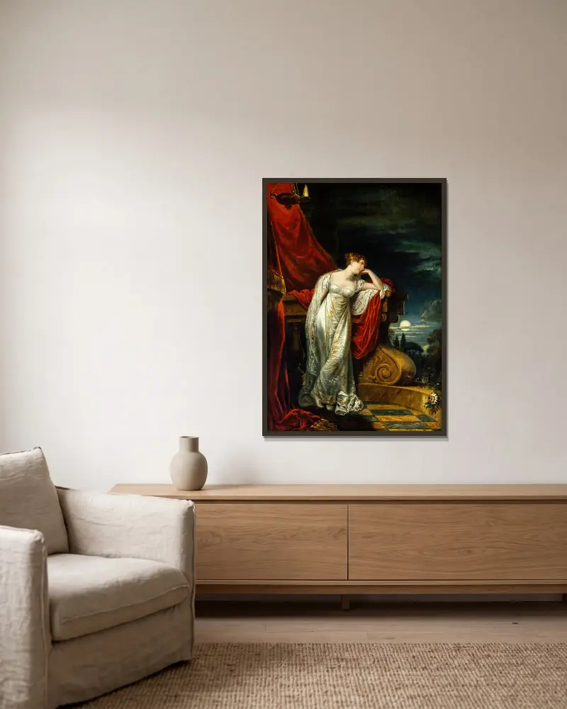 Studie für Miss O’Neill als Julia von George Dawe gerahmt an einer Wand
