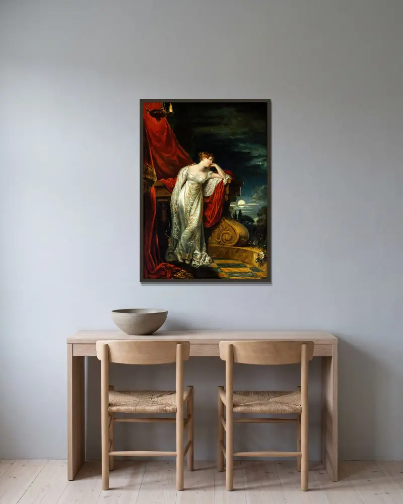 Studie für Miss O’Neill als Julia von George Dawe gerahmt an einer Wand