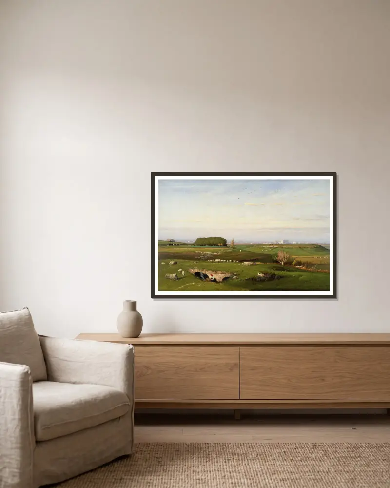 In the Roman Campagna av George Inness inramad på en vägg