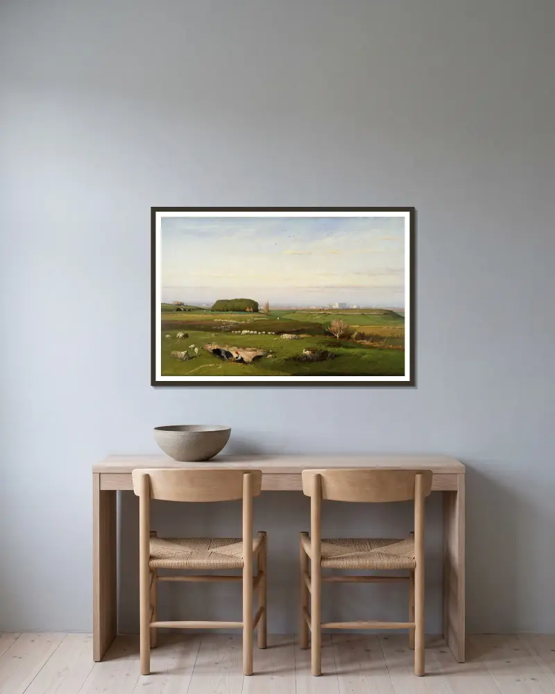 In the Roman Campagna av George Inness inramad på en vägg