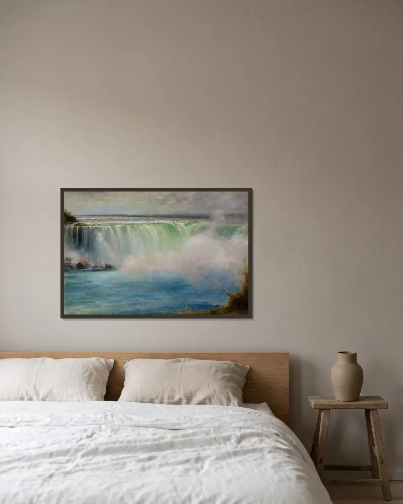 Niagara Falls av George Inness inramad på en vägg