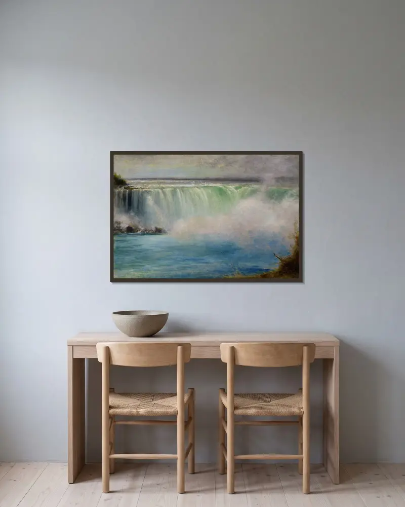 Niagara Falls av George Inness inramad på en vägg