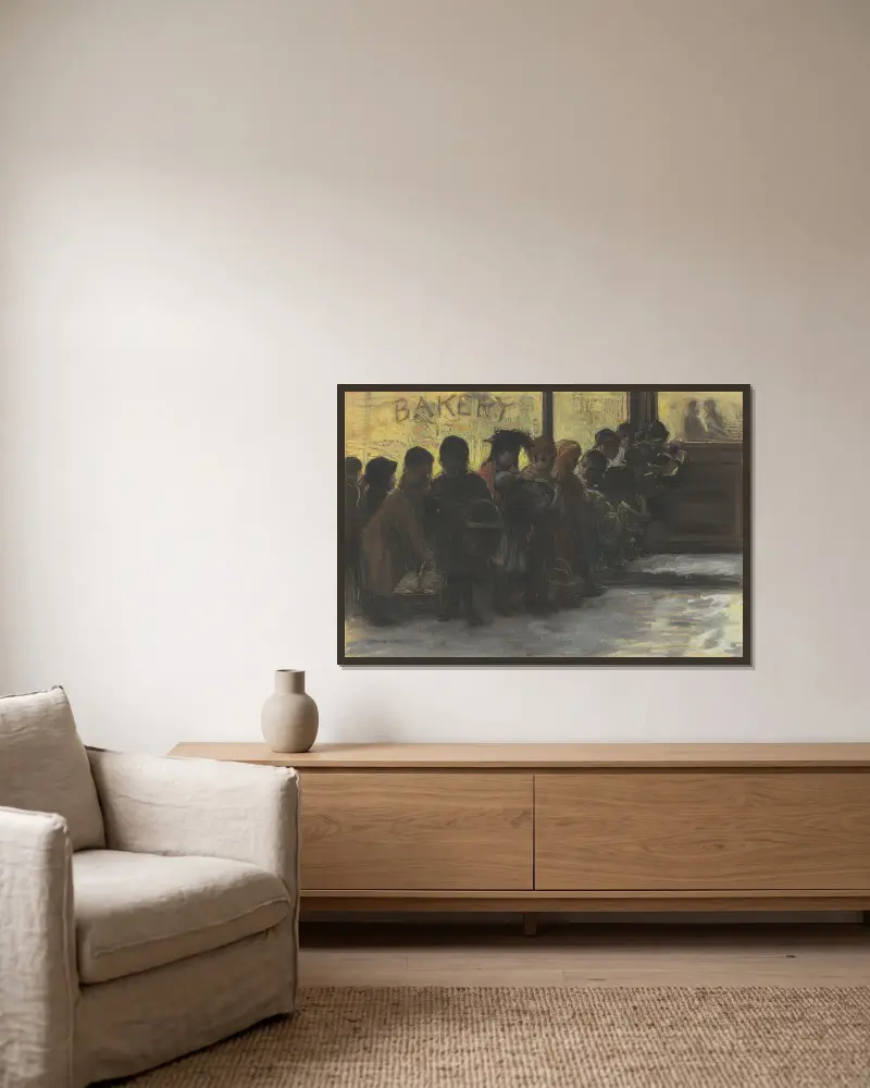 Breadline, George Luks w ramie na ścianie