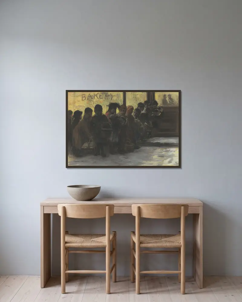 Breadline, George Luks w ramie na ścianie