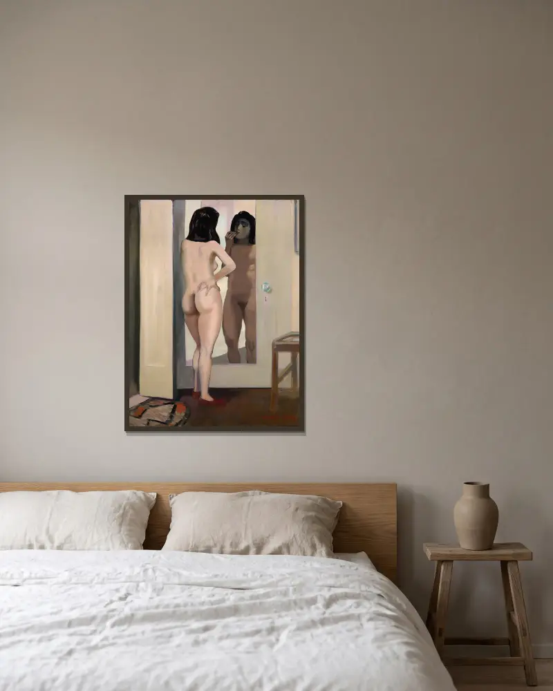 Morning Light av George Luks inramad på en vägg
