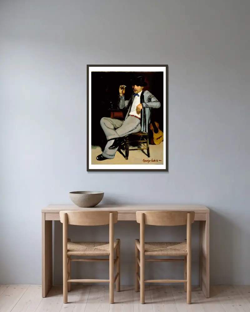 Pedro av George Luks inramad på en vägg