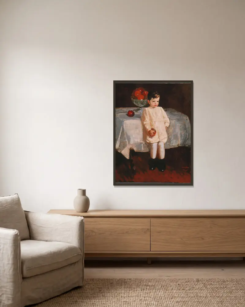 Nadąsany chłopiec, George Luks w ramie na ścianie