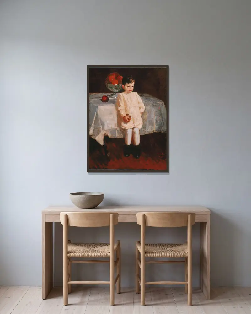 Nadąsany chłopiec, George Luks w ramie na ścianie