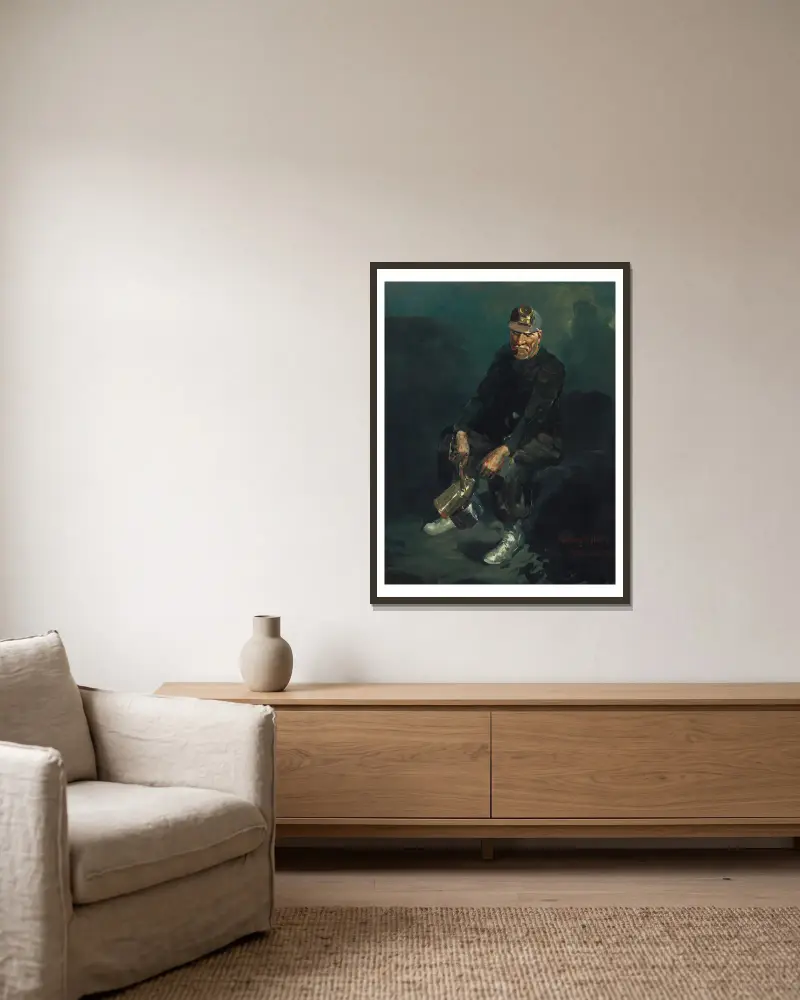 Požární šéf, George Luks v rámu na stěně