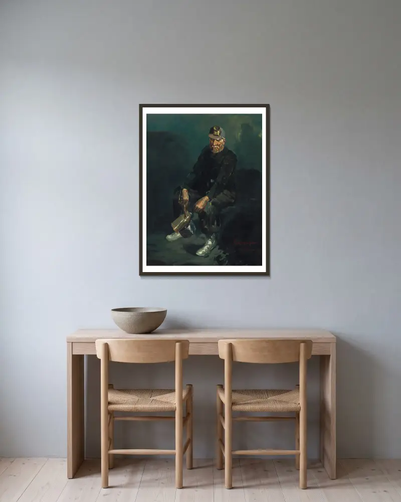 Požární šéf, George Luks v rámu na stěně
