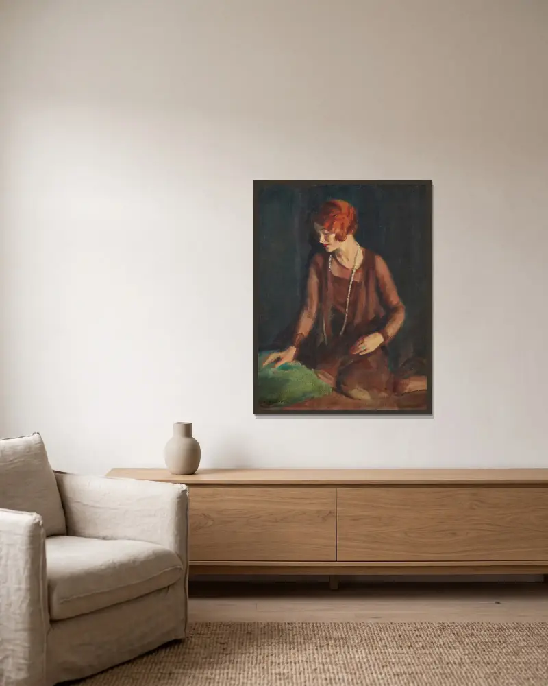 Rudowłosa, George Luks w ramie na ścianie