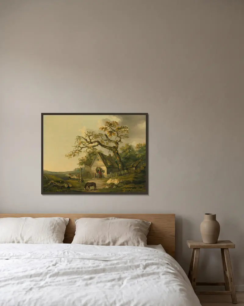 Zajazd wiejski, George Morland w ramie na ścianie