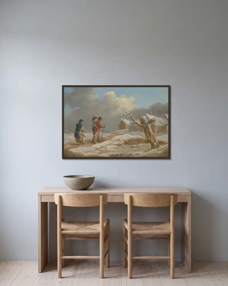 Żołnierz powraca do domu, George Morland w ramie na ścianie