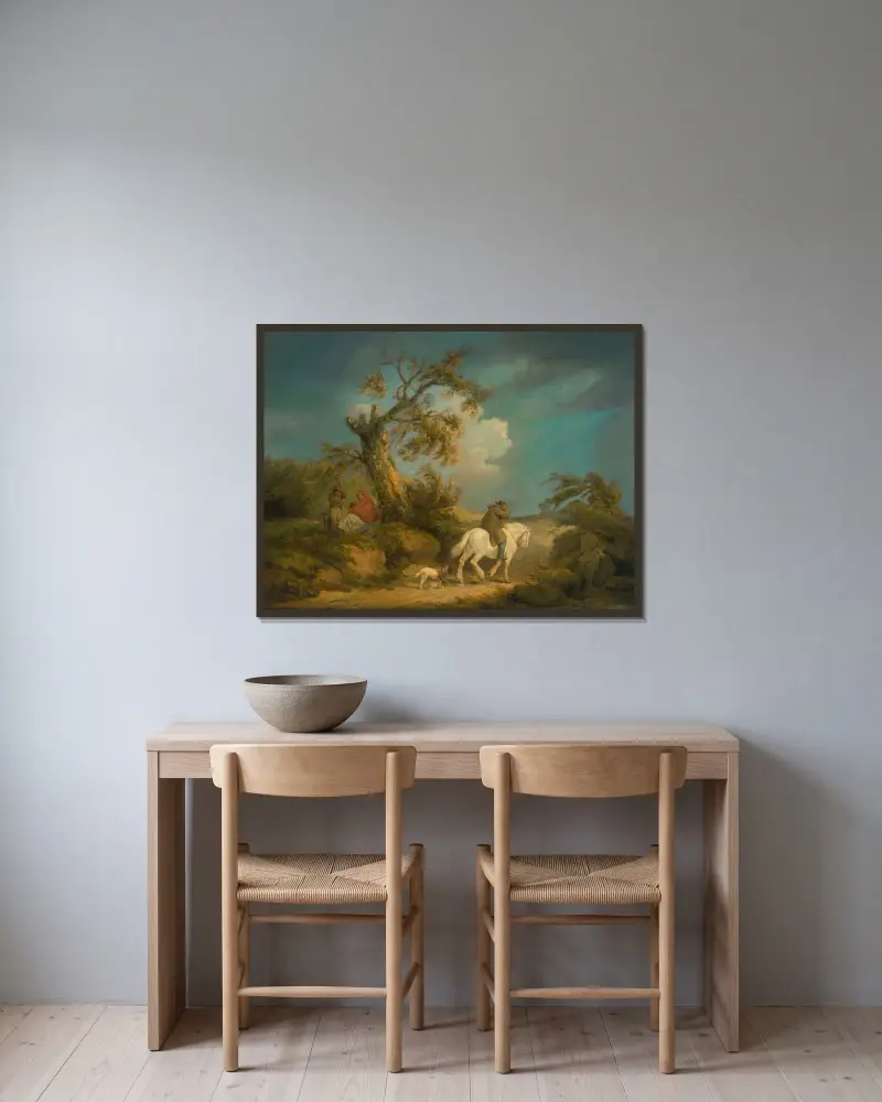 Burza, George Morland w ramie na ścianie