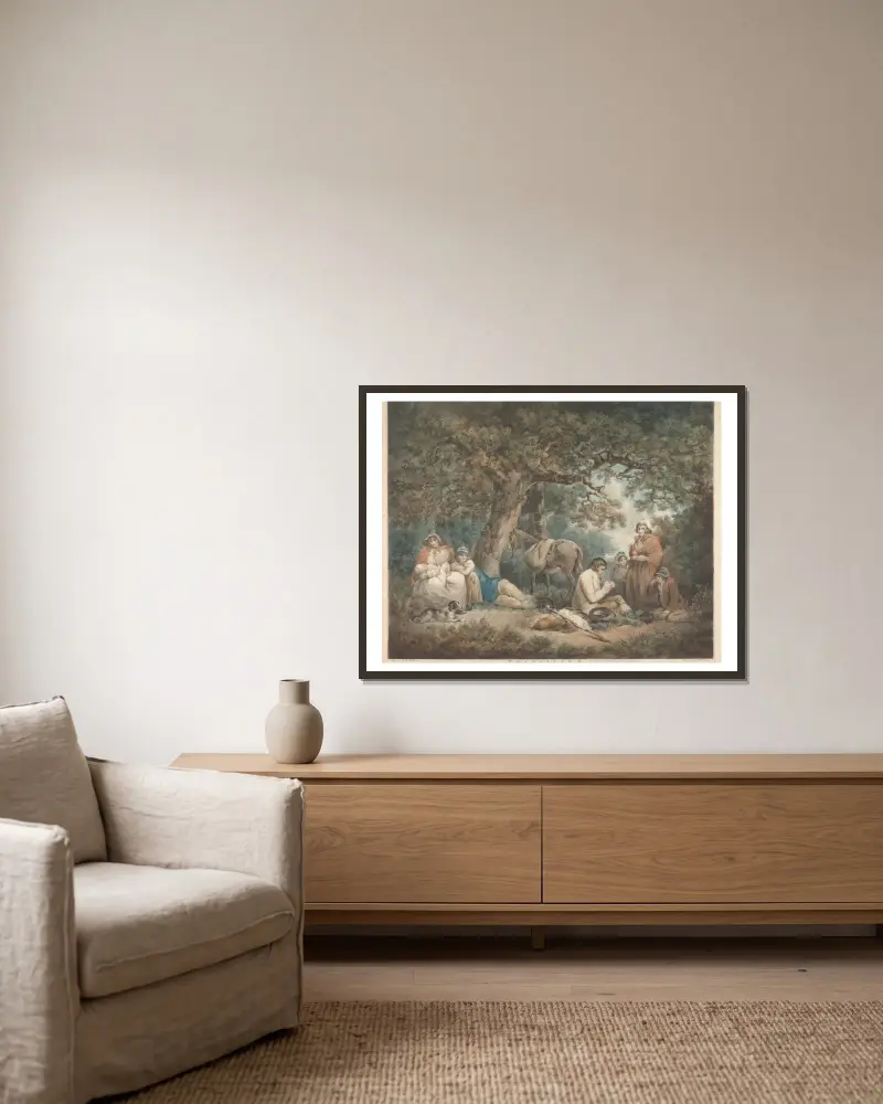 Podróżni, George Morland w ramie na ścianie