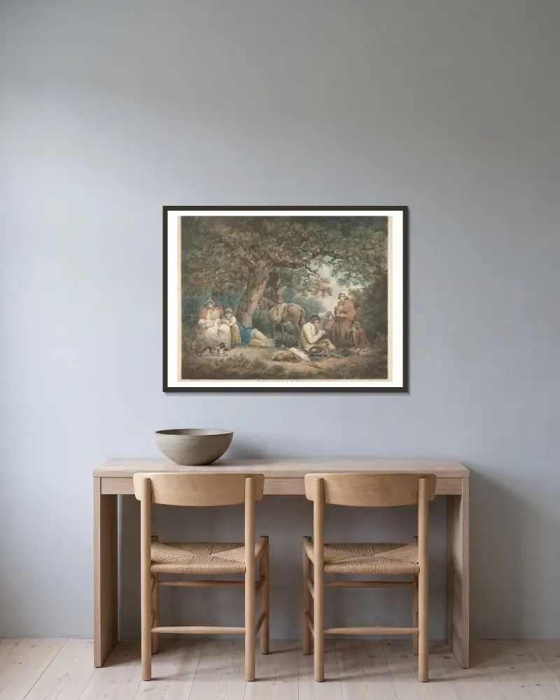 Podróżni, George Morland w ramie na ścianie