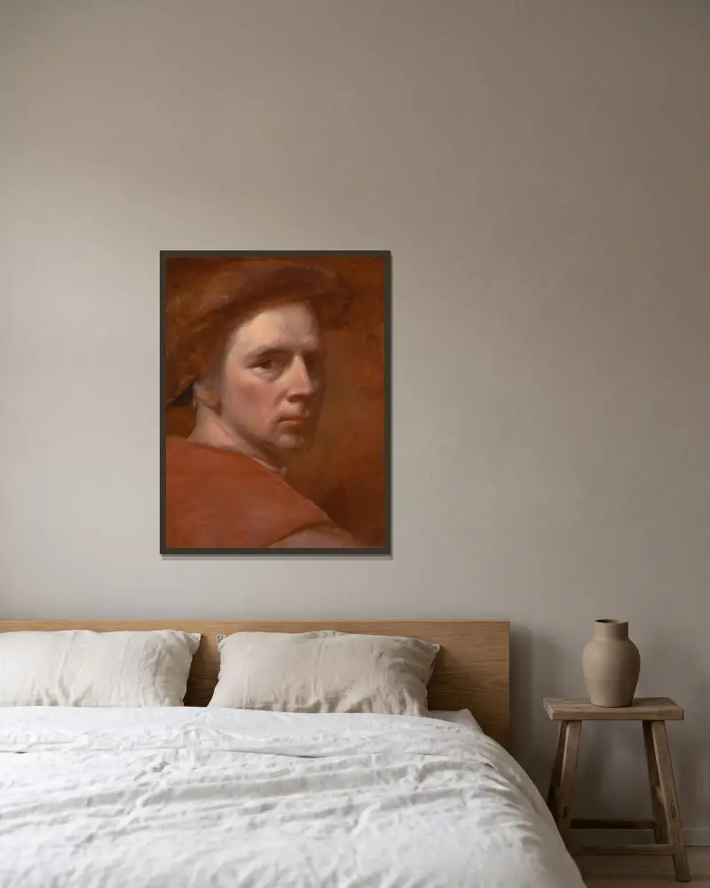 Selbstporträt von George Richmond gerahmt an einer Wand