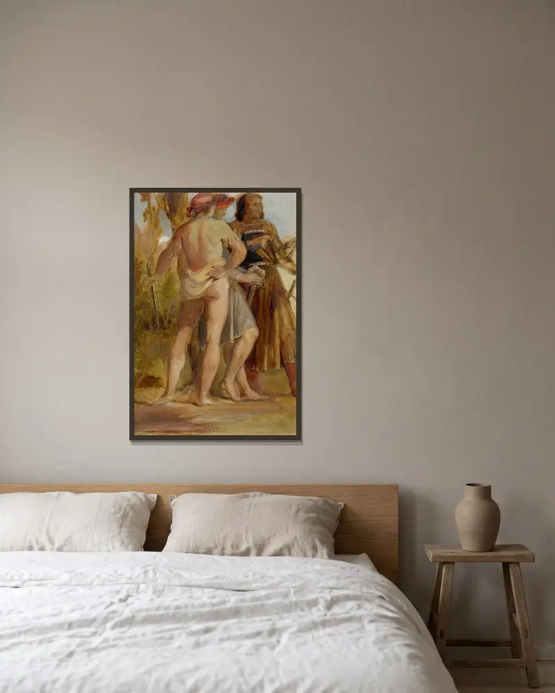 Studie von Soldaten von George Richmond gerahmt an einer Wand