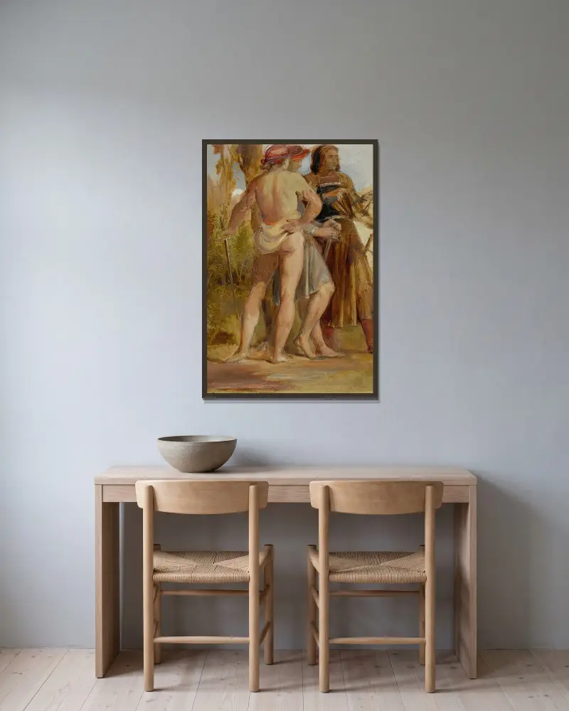 Studie von Soldaten von George Richmond gerahmt an einer Wand