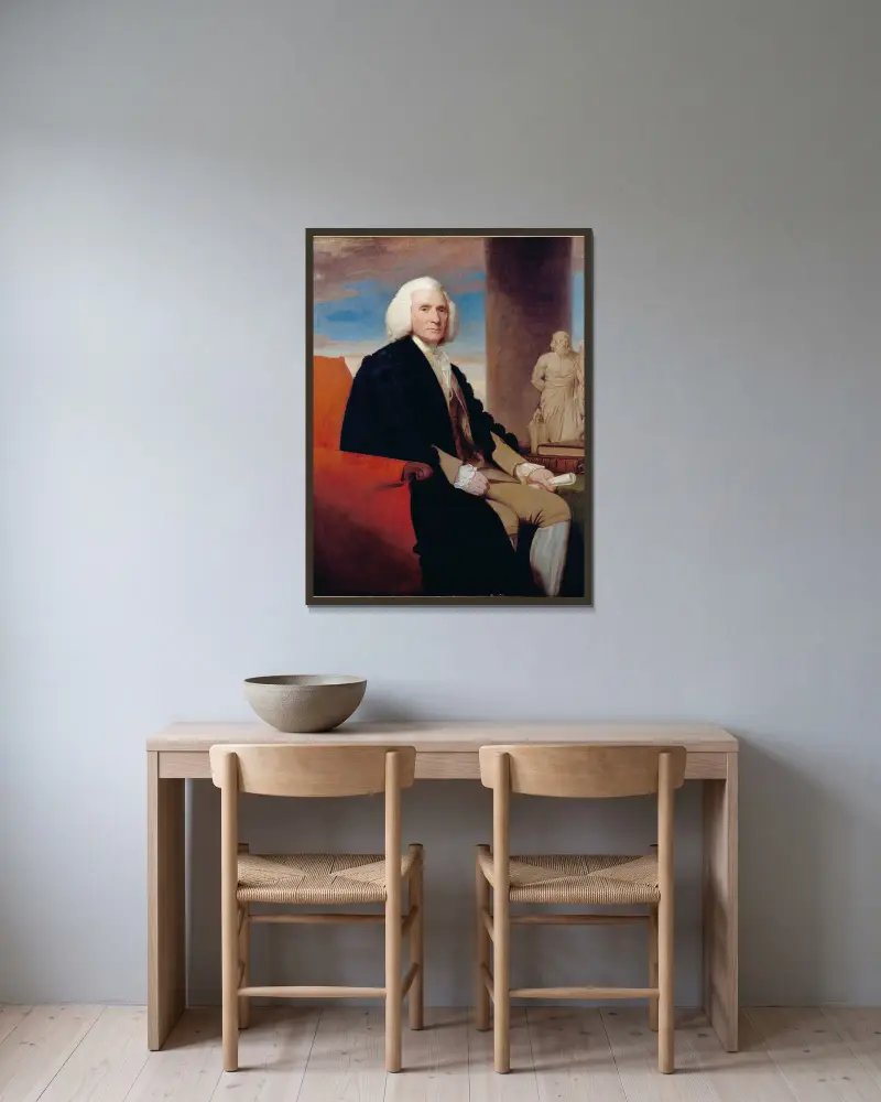 Joseph Allen av George Romney inramad på en vägg
