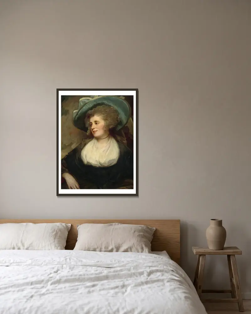 Lady Arabella Ward av George Romney inramad på en vägg