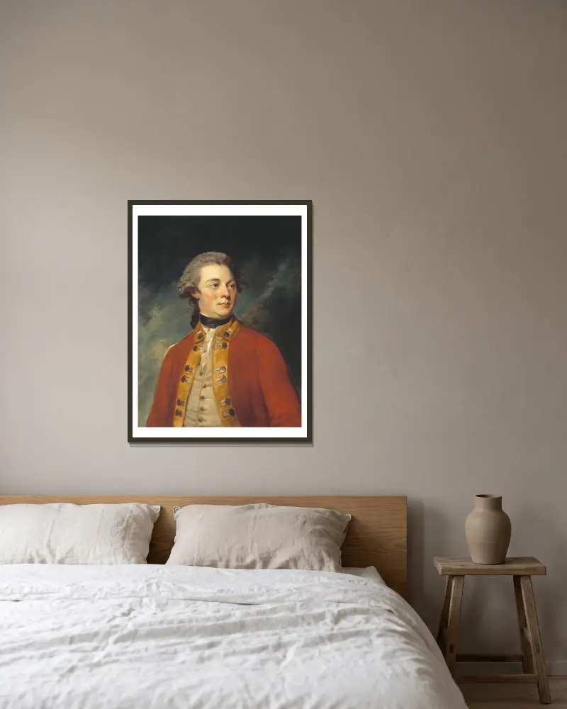 Porträtt av Francis North, 4:e earlen av Guilford (1761–1817) av George Romney inramad på en vägg