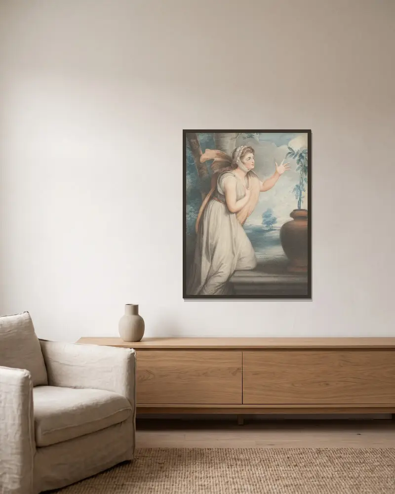 Sensibilität von George Romney gerahmt an einer Wand